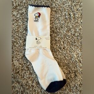 Peanuts White Socks with Snoopy in Red Hat
